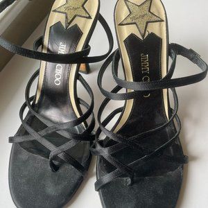 Vintage Jimmy Choo Black Strappy Heels
